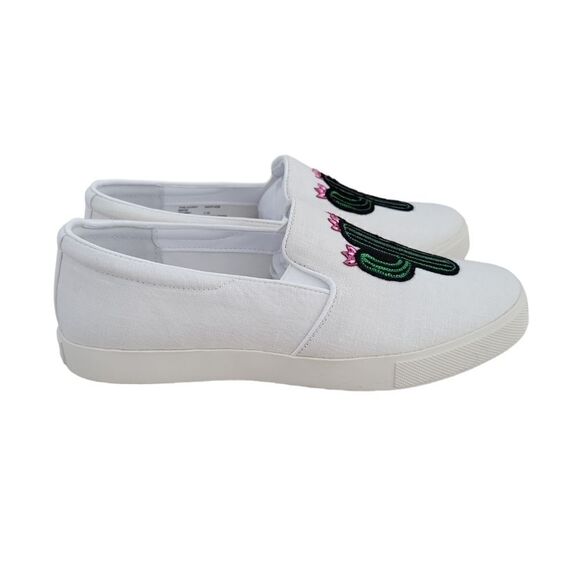 NIB Katy Perry The Kerry Canvas Cactus Applique Slip-ons - Picture 3 of 5